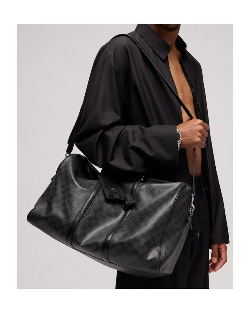 Gucci Black Essence Classic Medium Duffle Bag for men