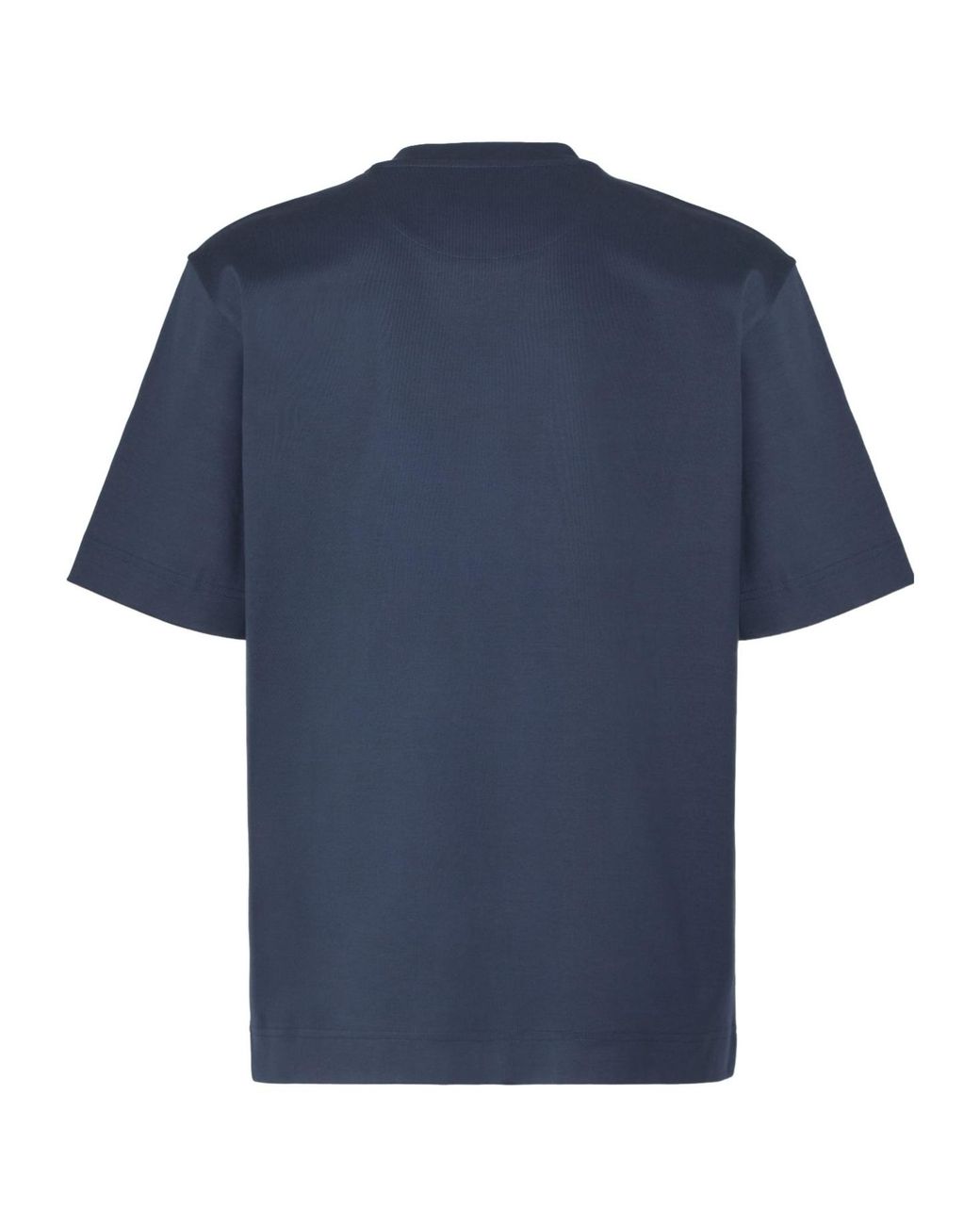 Fendi Blue Logo Printed Crewneck T-Shirt for men