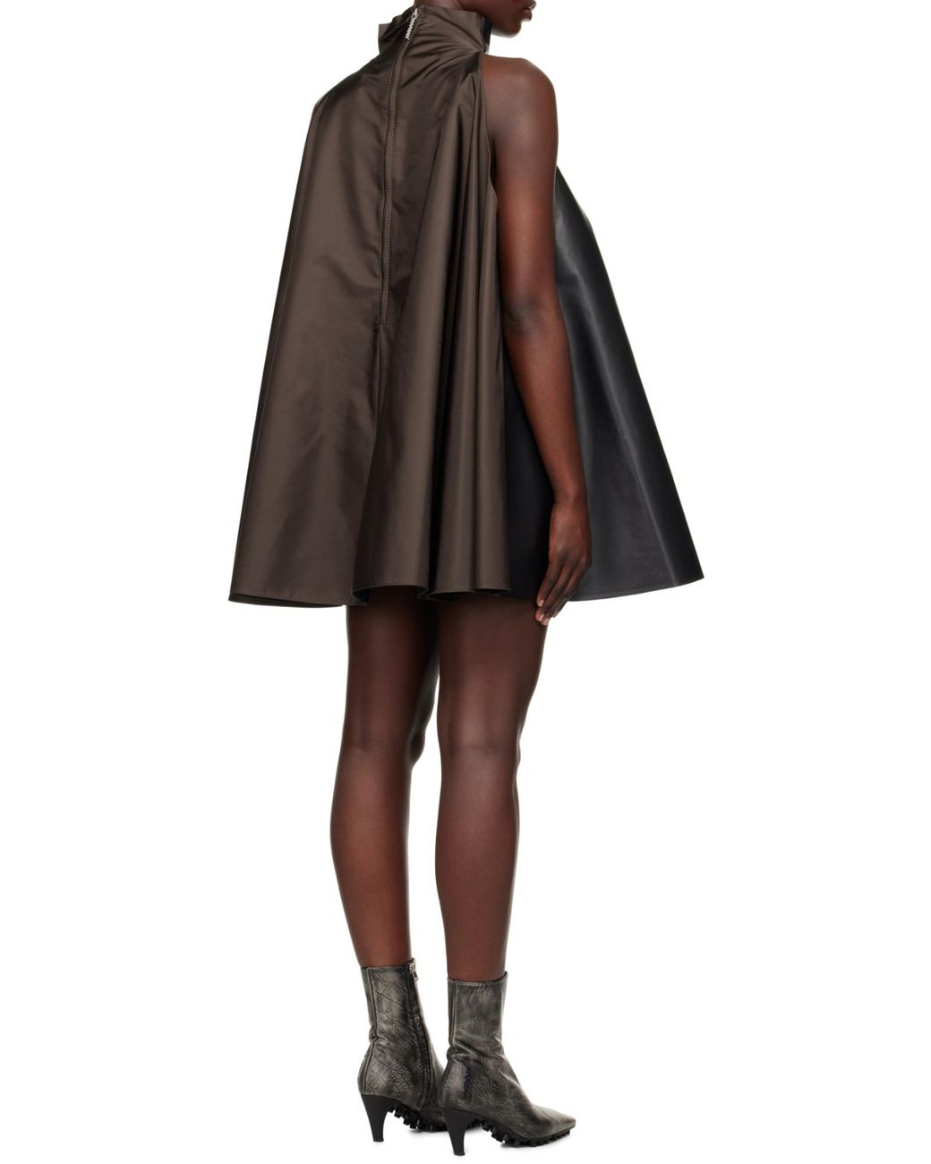 Marni Black Two-Toned High-Neck Trapeze Dress