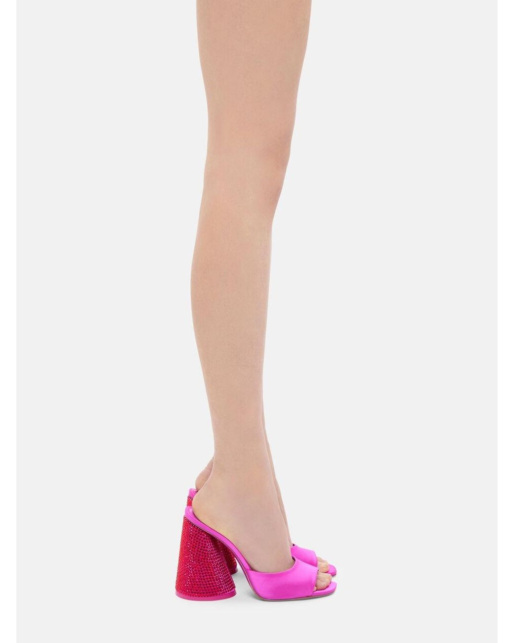 The Attico Pink The Luz Chunky Heel Mule