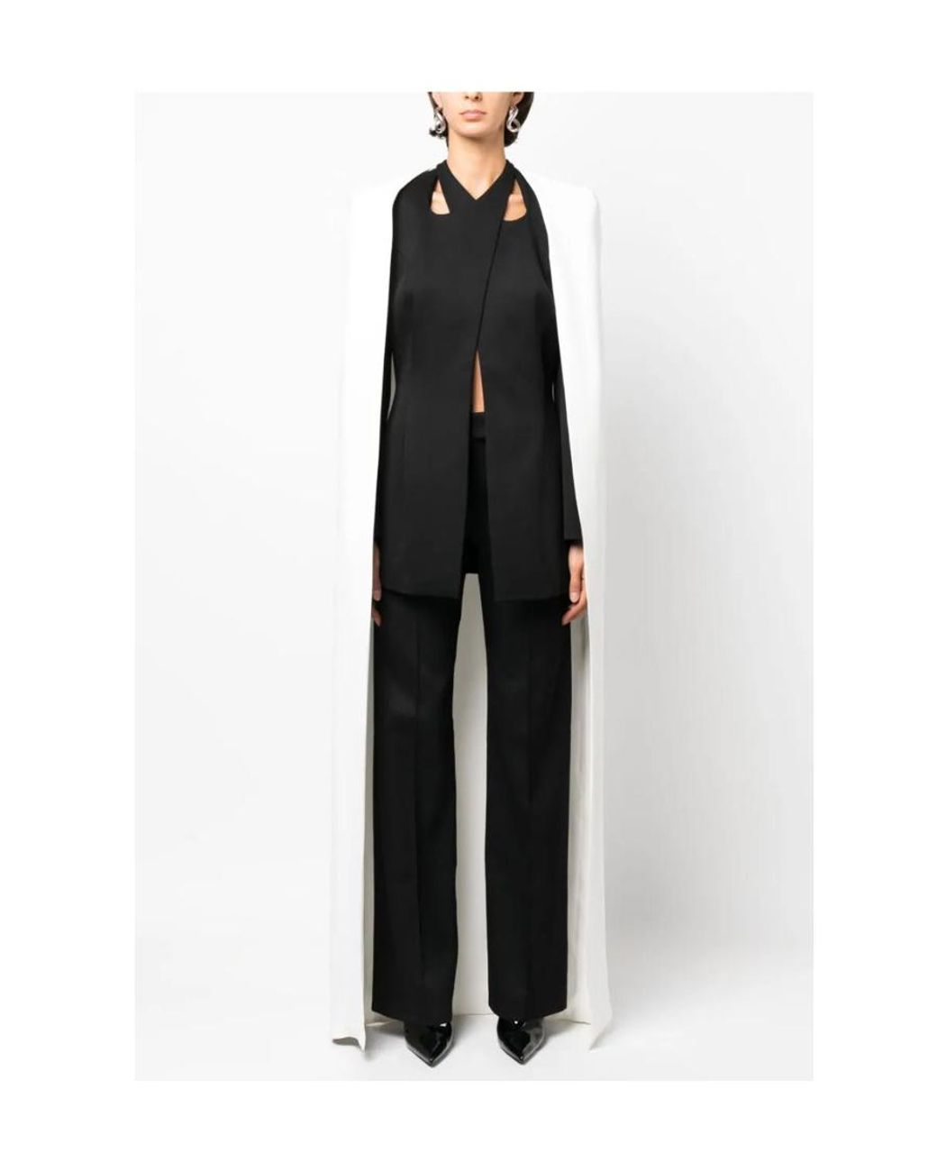 Tom Ford White Open-Front Evening Cape