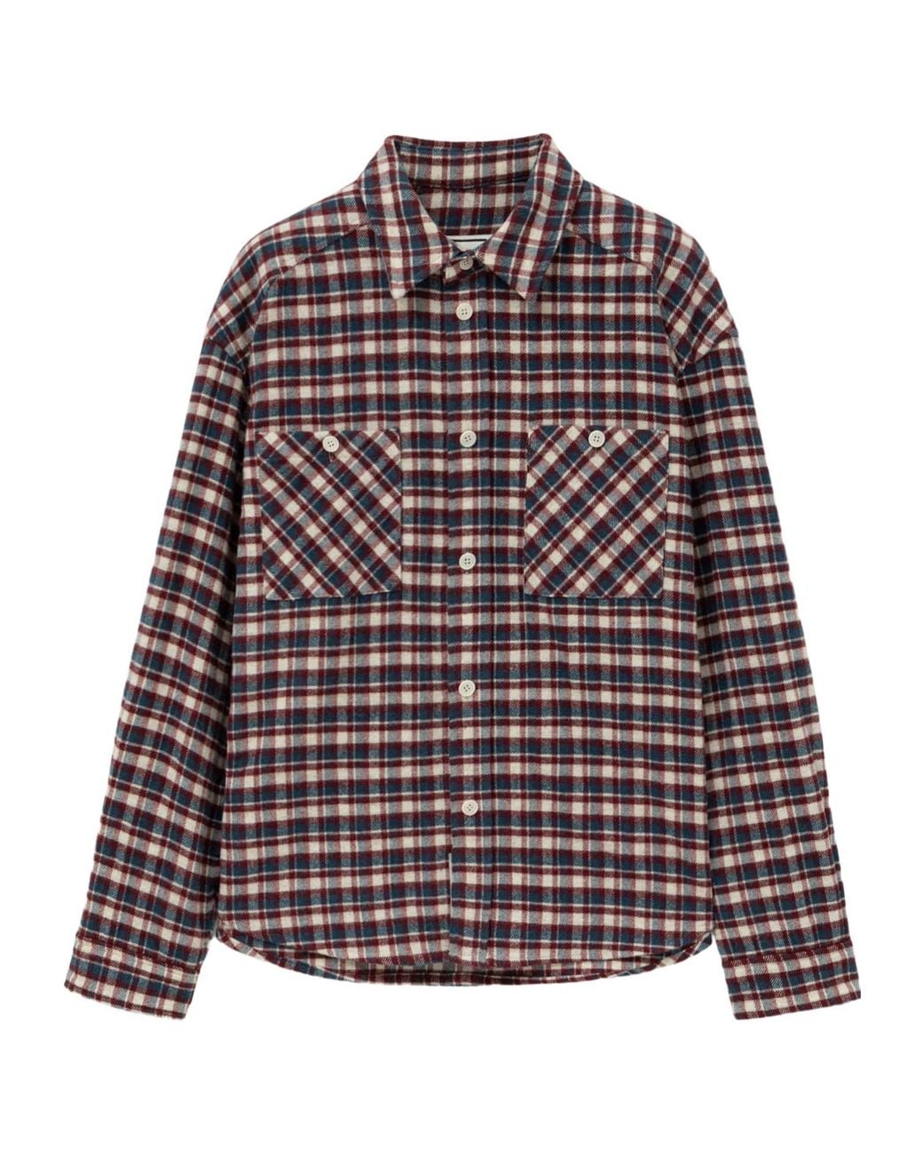 Wooyoungmi Brown Plaid Wool Shirt for men