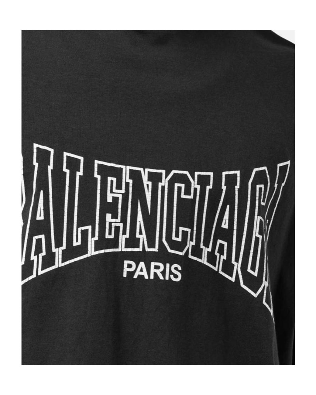 Balenciaga Black Logo Short-Sleeved T-Shirt for men
