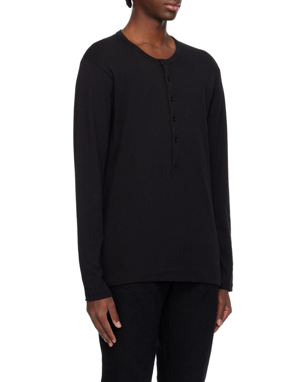 Tom Ford Blue Crewneck Henley Pajama T-Shirt for men