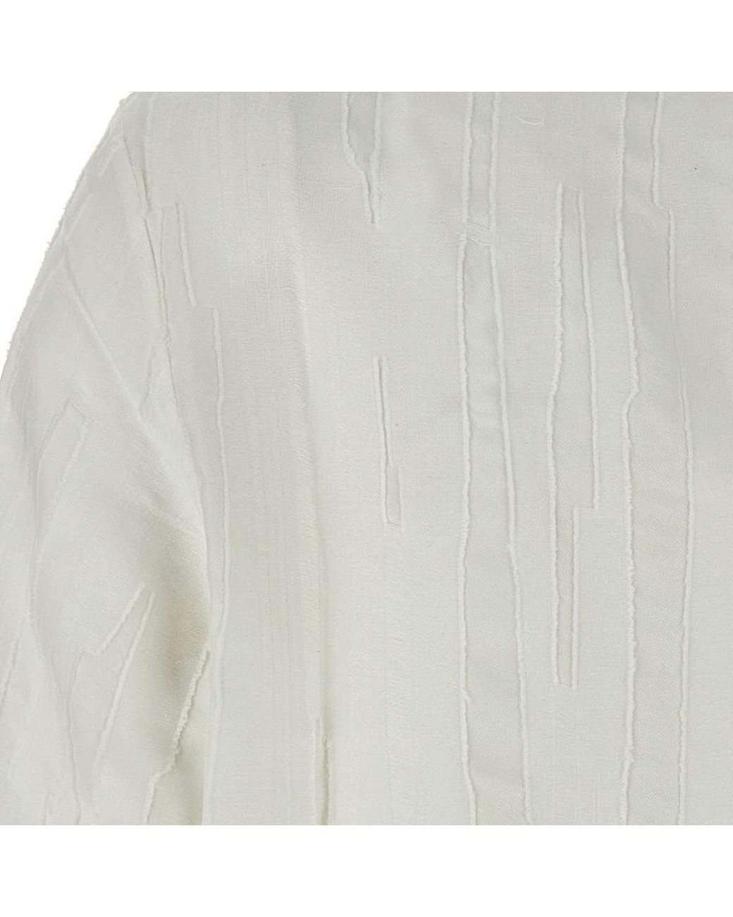 Loulou de Saison White Toba Textured Short-Sleeve Top