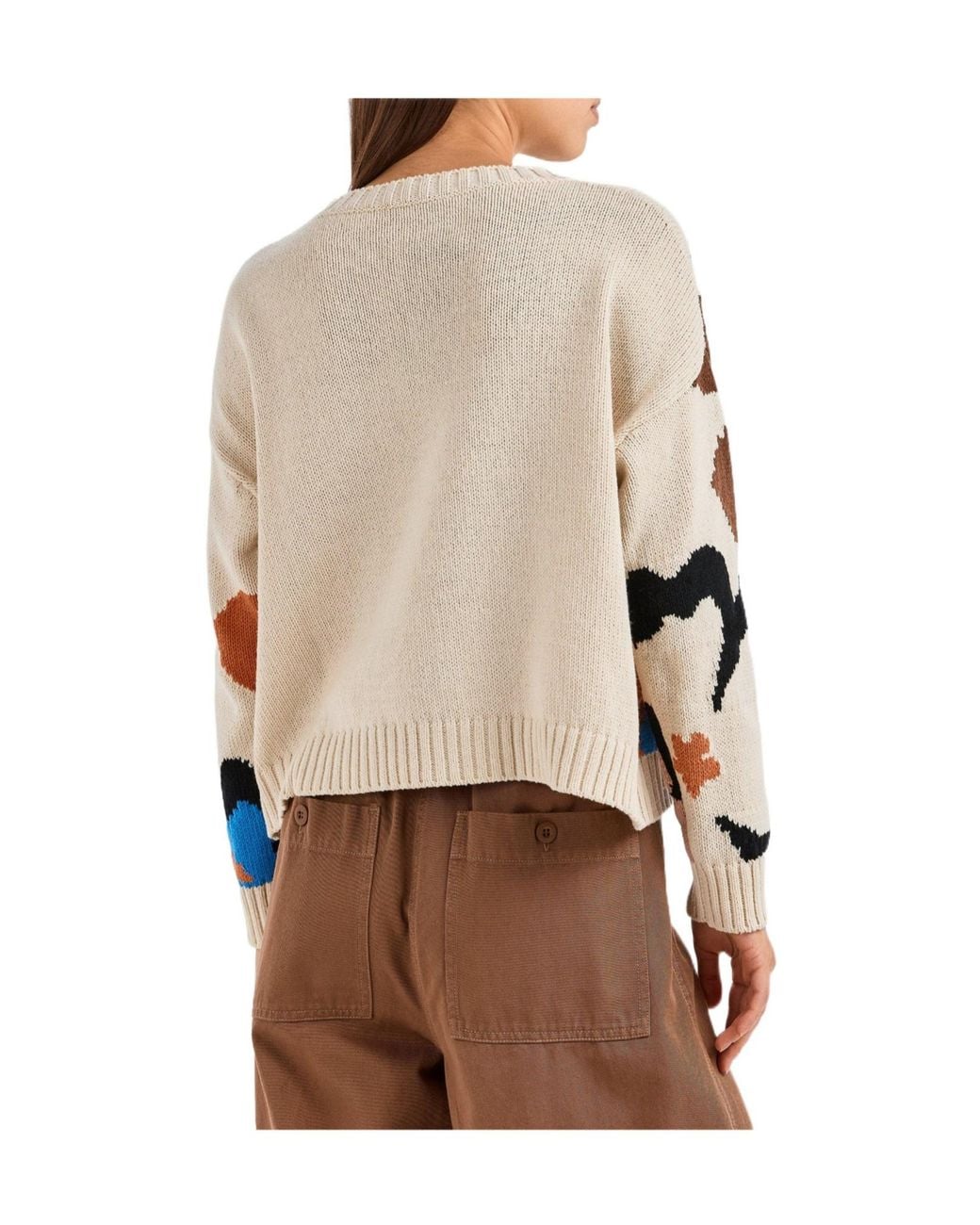 Weekend by Maxmara Blue Mock-Neck Knit Sweater