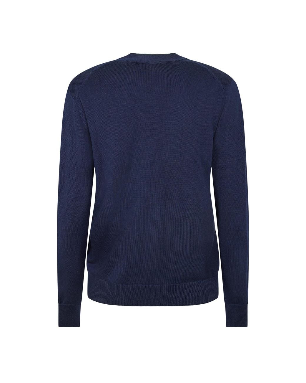 Maison Kitsuné Blue Tricolour Fox Patch Classic Cardigan for men