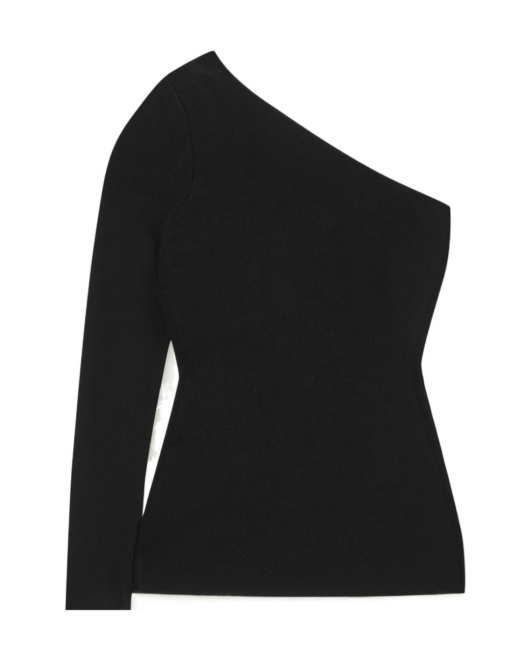 Victoria Beckham Black Casual One-Shoulder Top