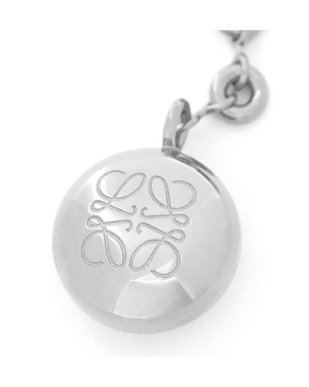 Loewe White Pebble Keyring
