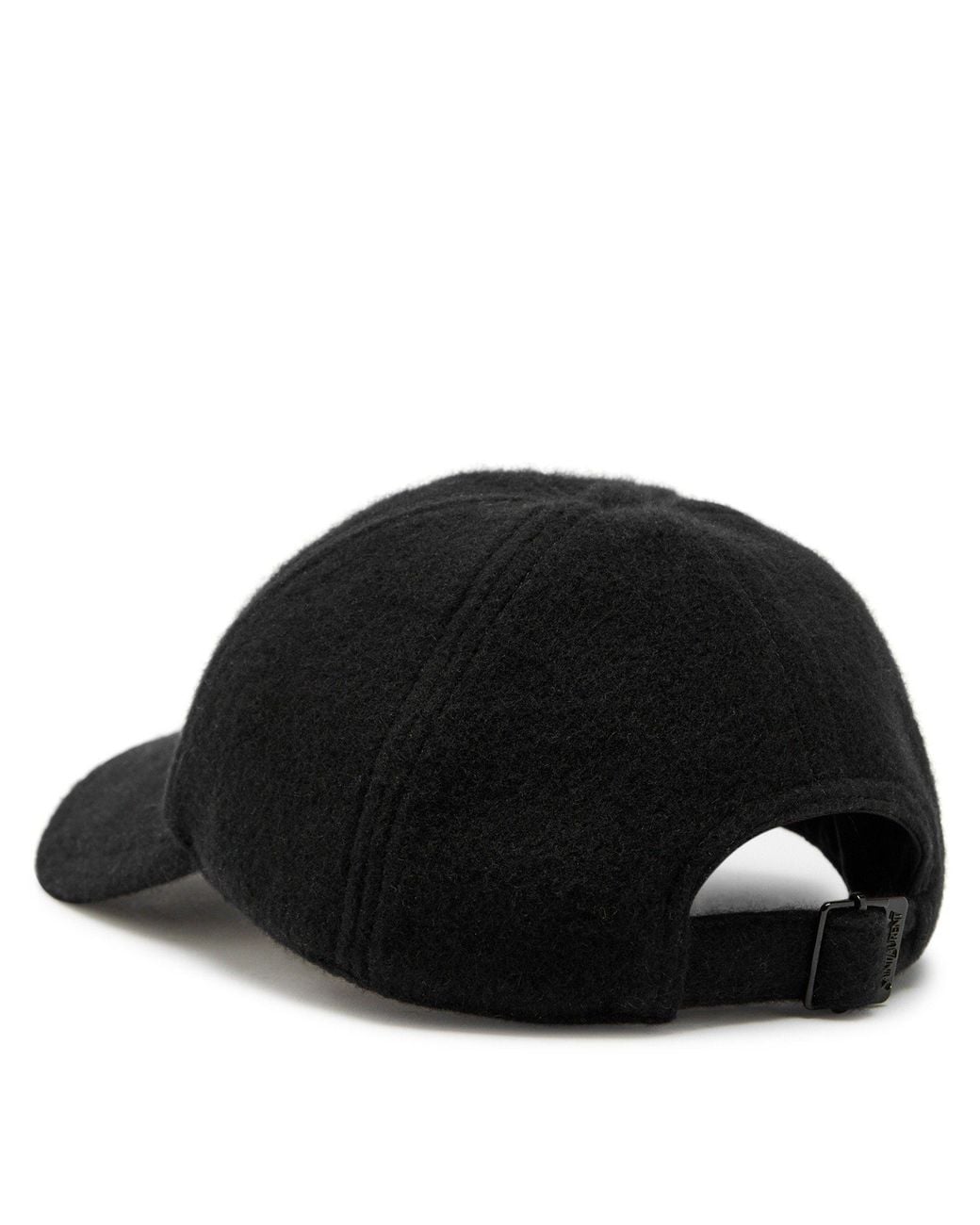 Saint Laurent Black Woolen Baseball Cap for men