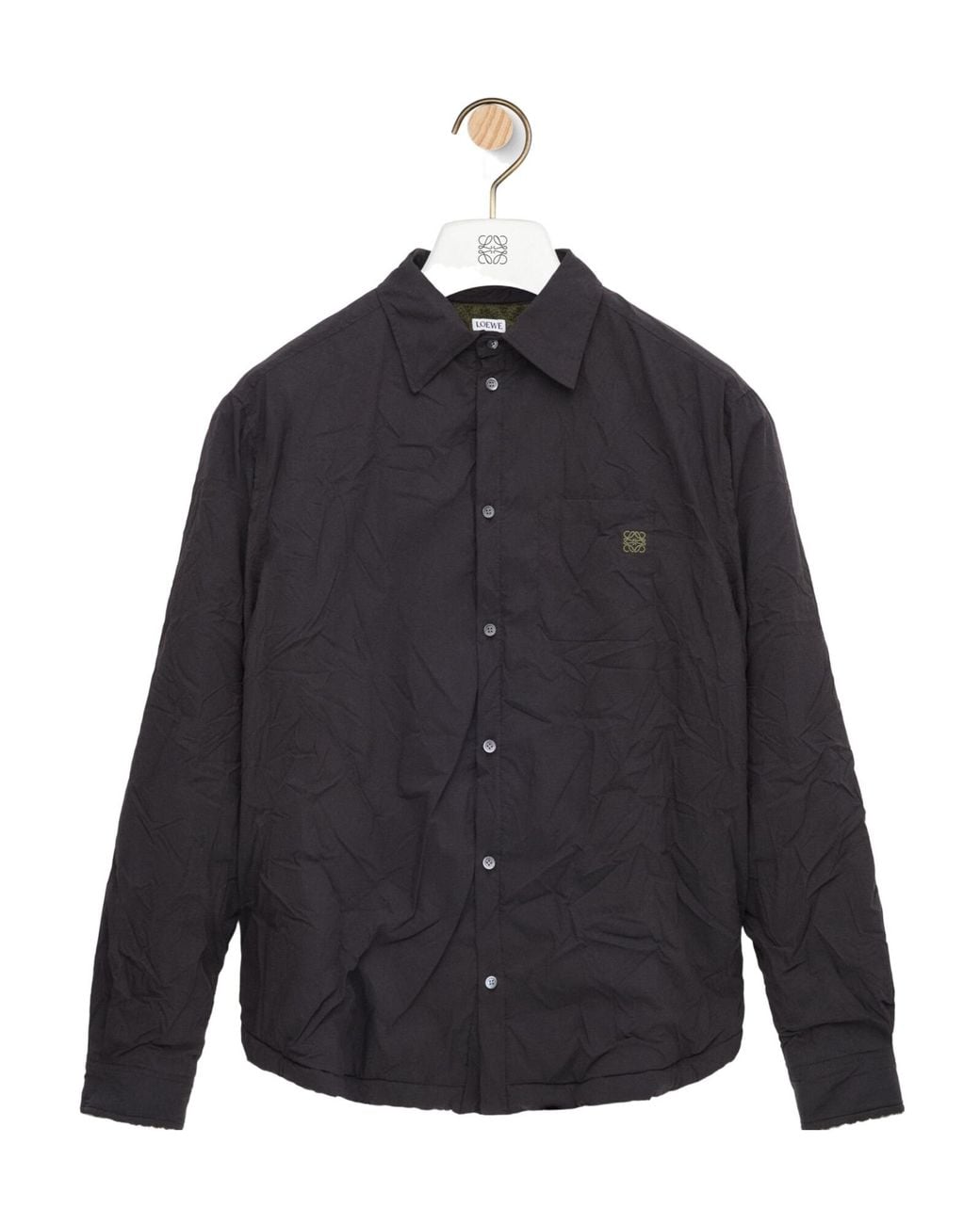 Loewe Blue Crinkled Effect Shirt for men