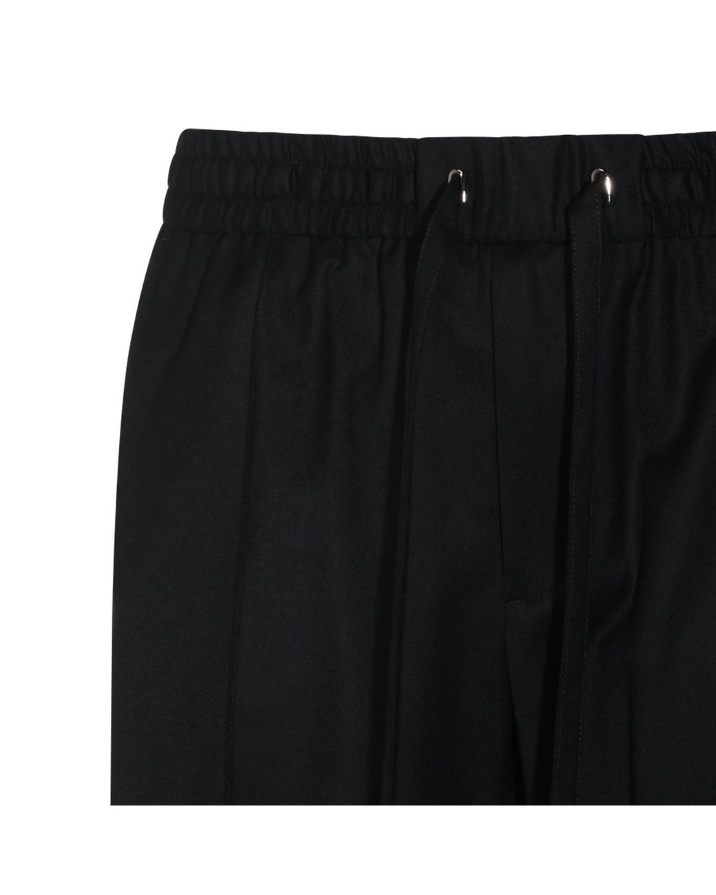 Dolce & Gabbana Black Drawstring Flannel Jogging Trousers for men