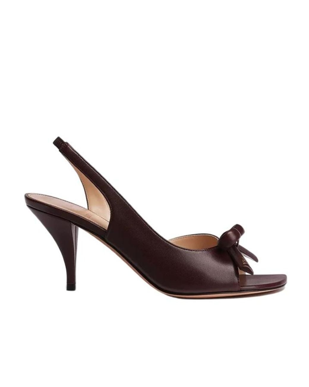 Dior Brown Bow Heeled Slingback Sandal