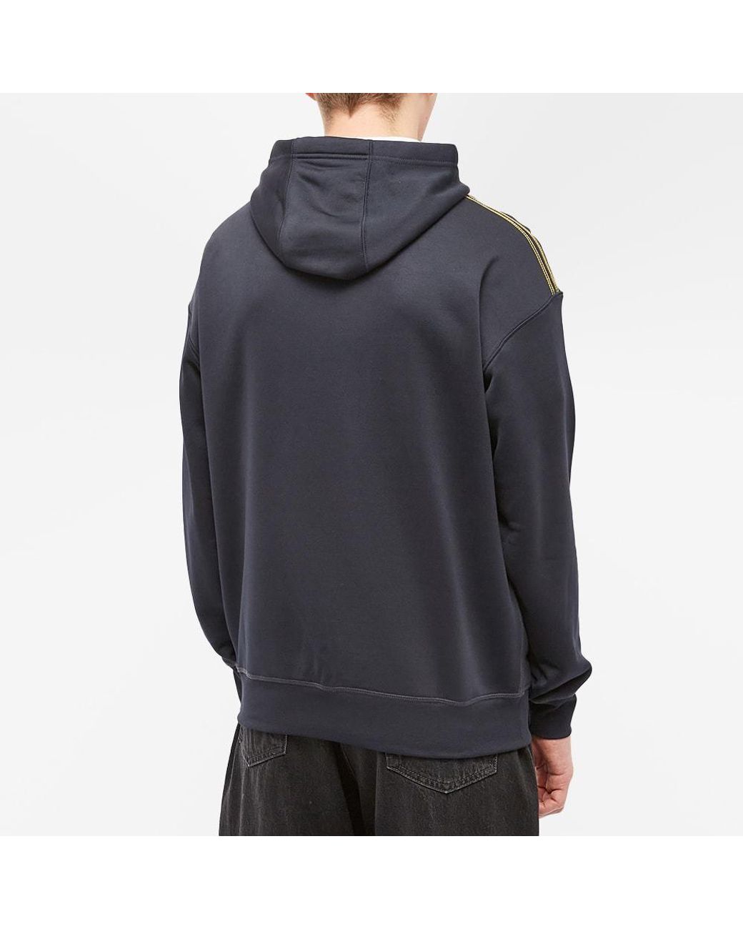 Stone Island Blue Logo-Print Long-Sleeved Hoodie for men
