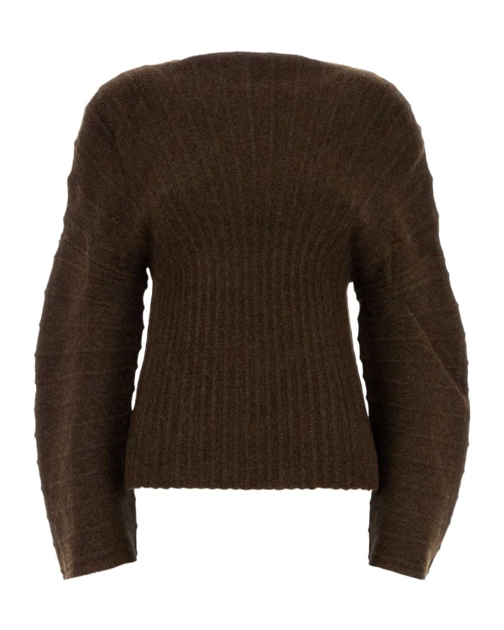 Cult Gaia Brown Long-Sleeve Knit Top