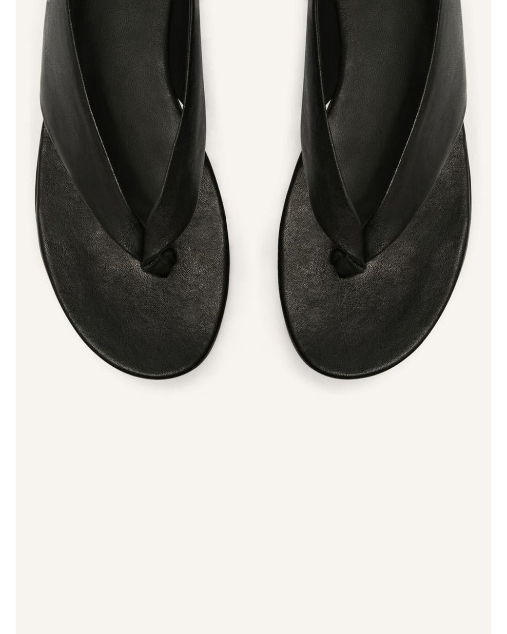 Courreges Black Courrèges Open Thong Strap Sandals