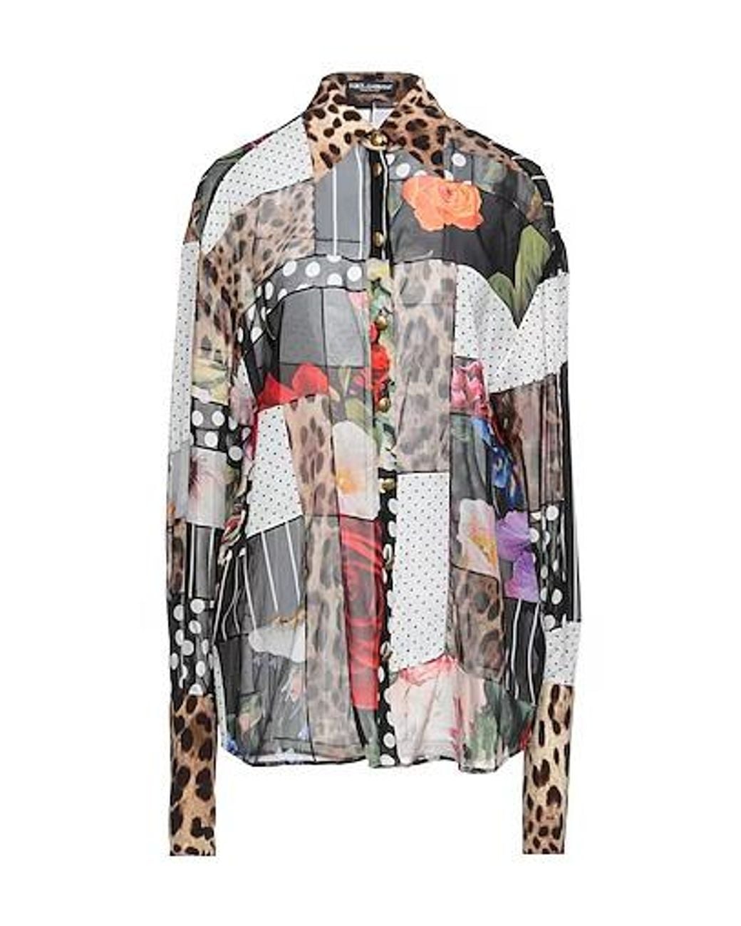 Dolce & Gabbana Red Multi-Color Shirt