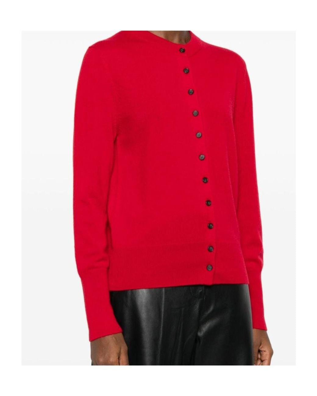 Lisa Yang Red Button-Front Cardigan