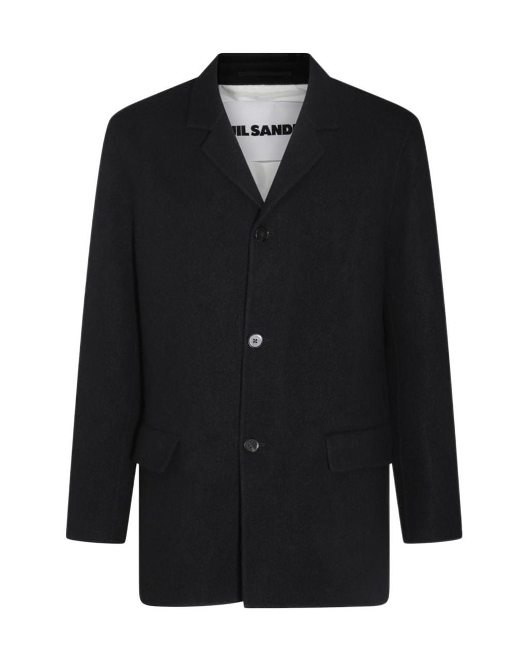 Jil Sander Black Deconstructed Jacket for men