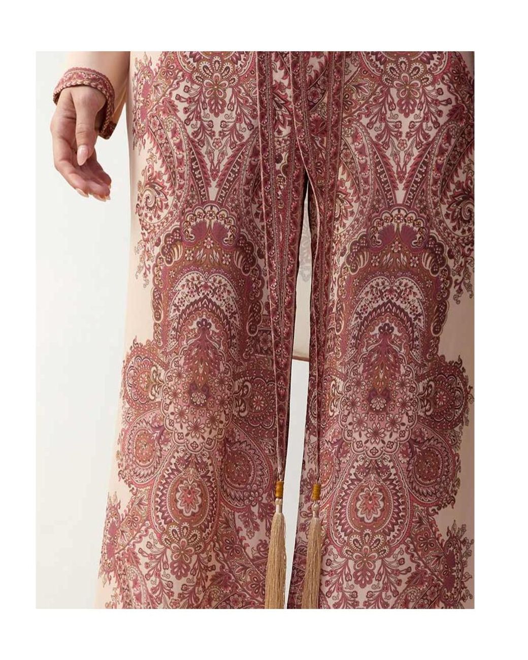 Zimmermann Pink Clash Georgette Pant