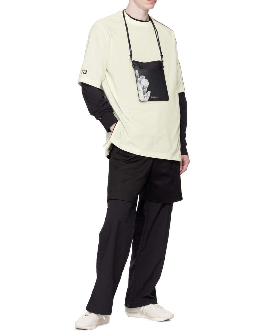 Y-3 White 3-Stripes Short-Sleeved T-Shirt for men