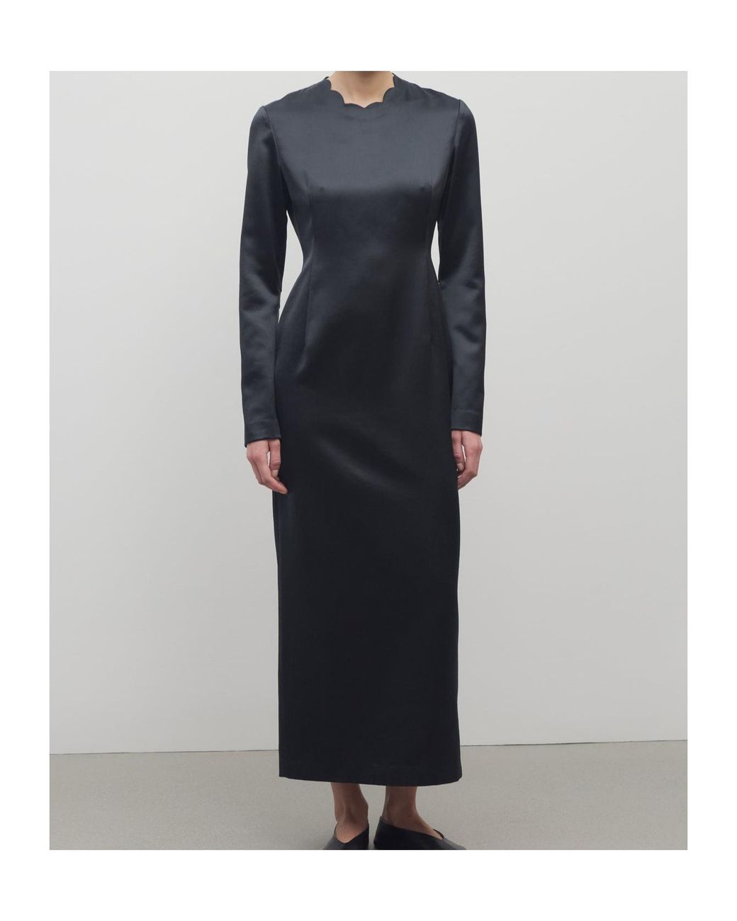 The Row Black Mitzi Silk And Viscose Dress