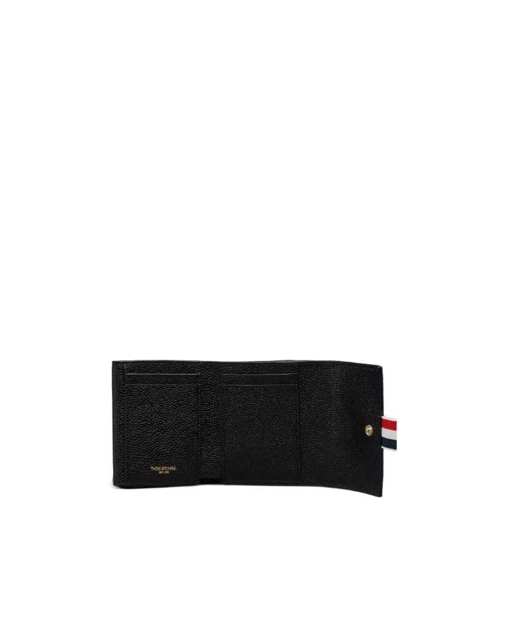 Thom Browne Black Rwb Stripe Folded Wallet for men