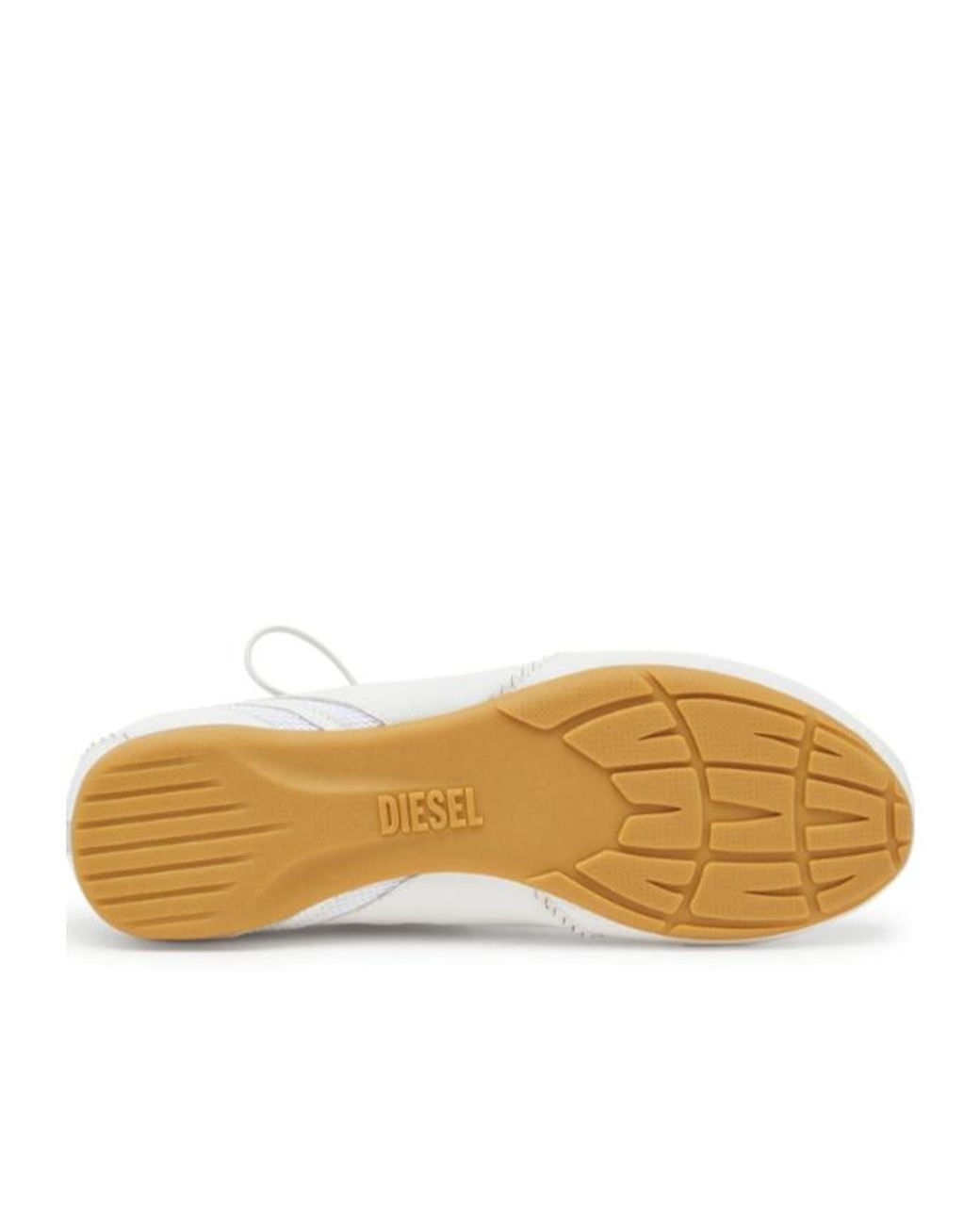 DIESEL White D-Mile Ballerina Lace Up W Flats