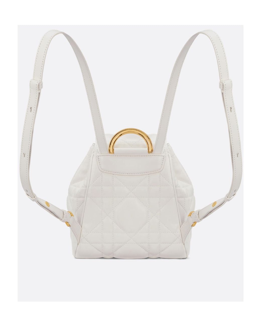 Dior White Small Caro Backpack