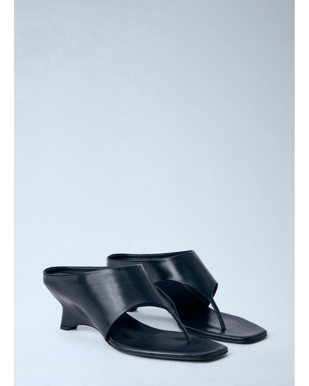 Khaite Blue Marlow 55 Thong Mules