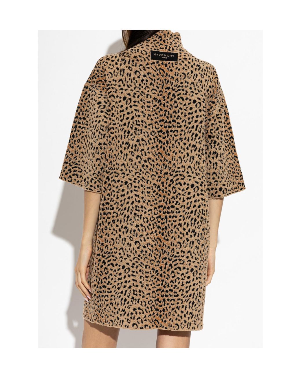 Givenchy Brown Leopard Jacquard Mini Dress