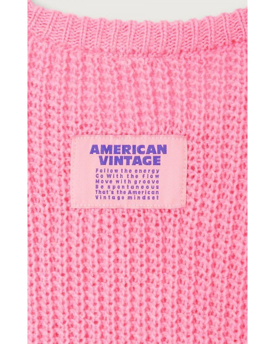 American Vintage Pink Cyrow Open-Knit Knitted Sweater