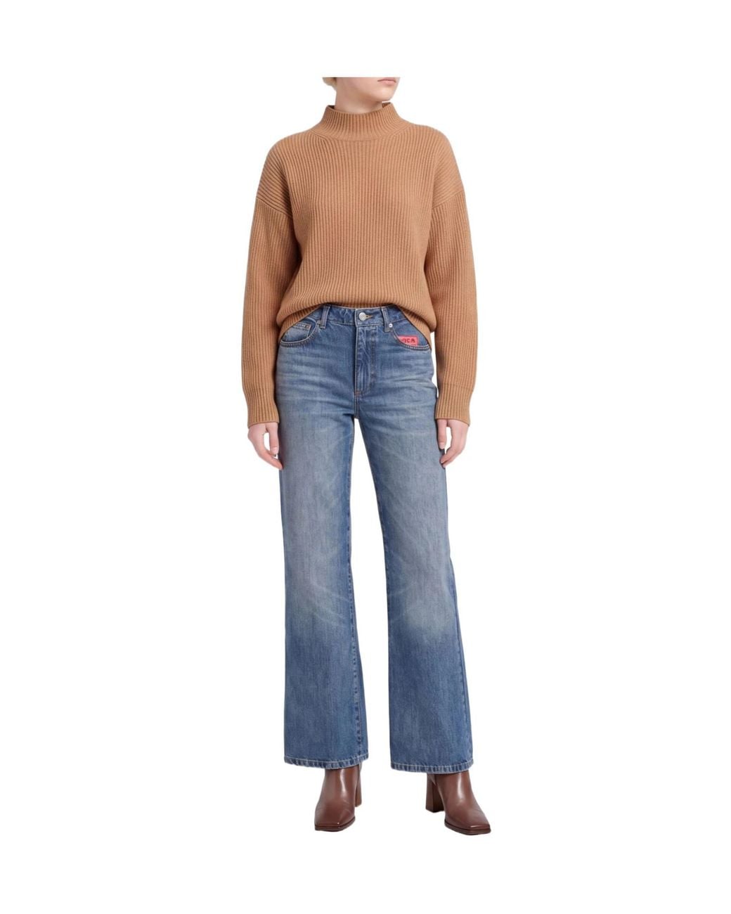 MAX&Co. Blue Mid-Rise Bootcut Jeans