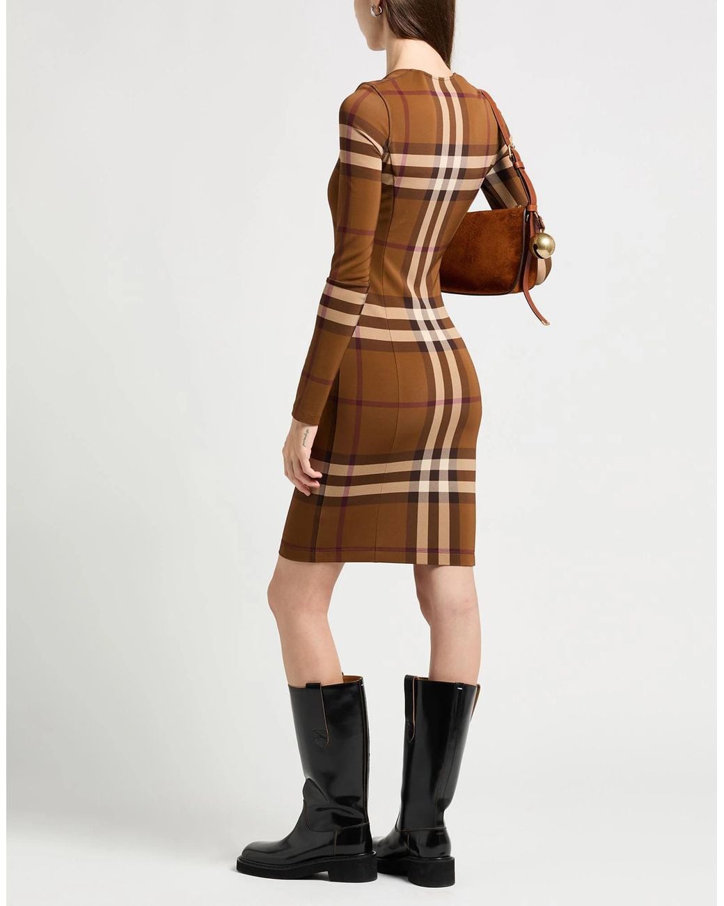 Burberry Brown Slim-Fit Dress