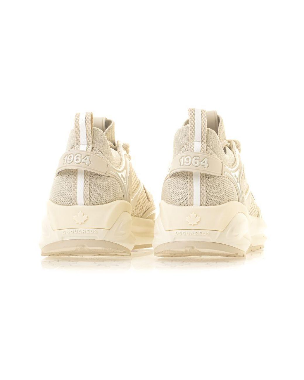 DSquared² Natural Dash Panelled Lace-Up Sneakers