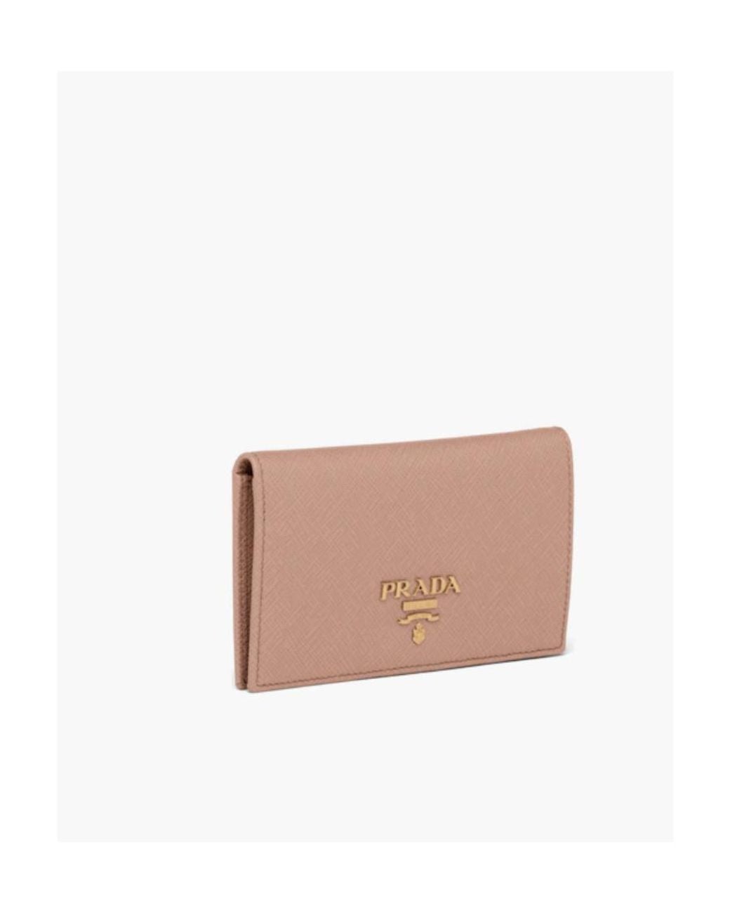 Prada Pink Small Saffiano Leather Wallet