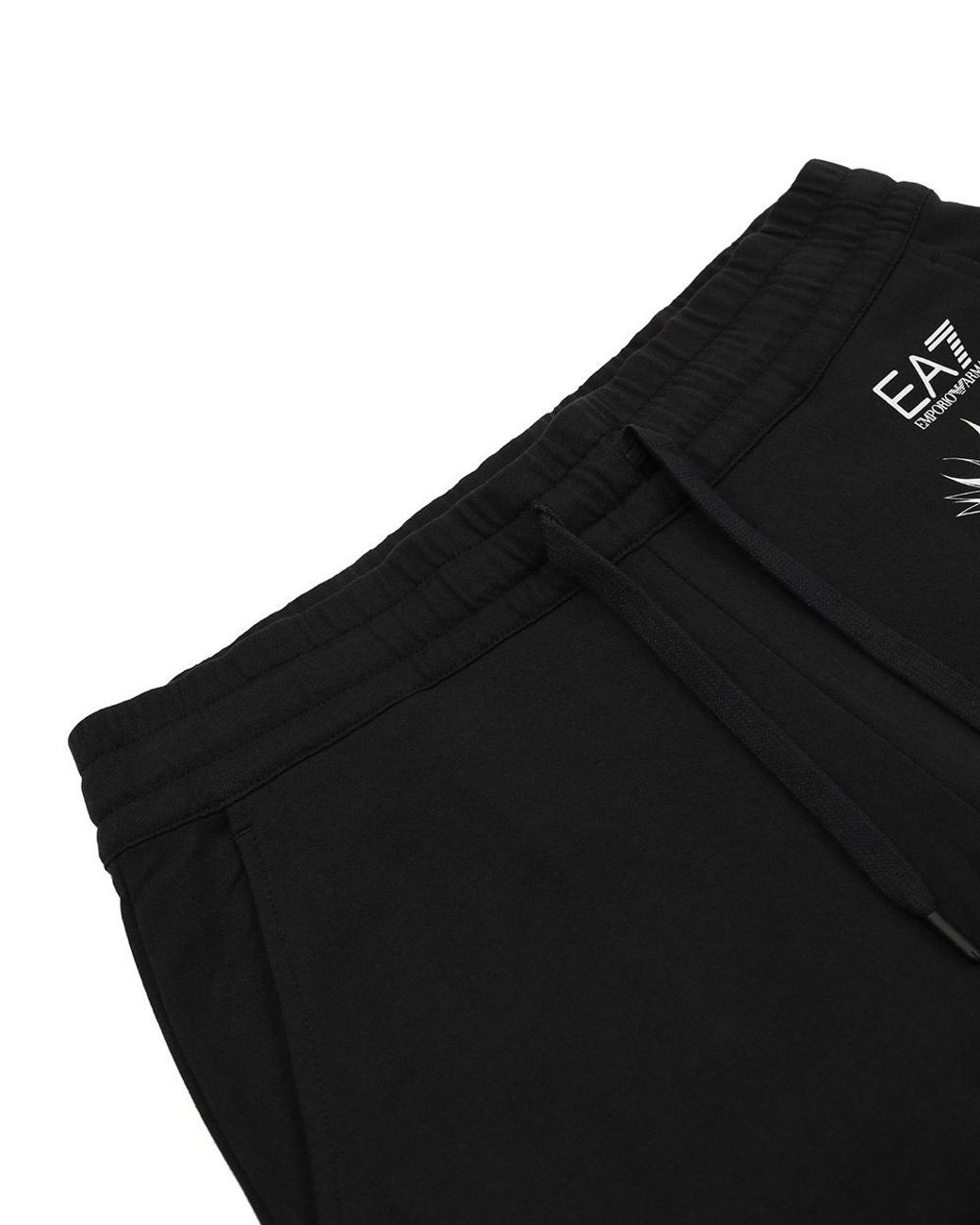 EA7 Black Logo Printed Sweatpants
