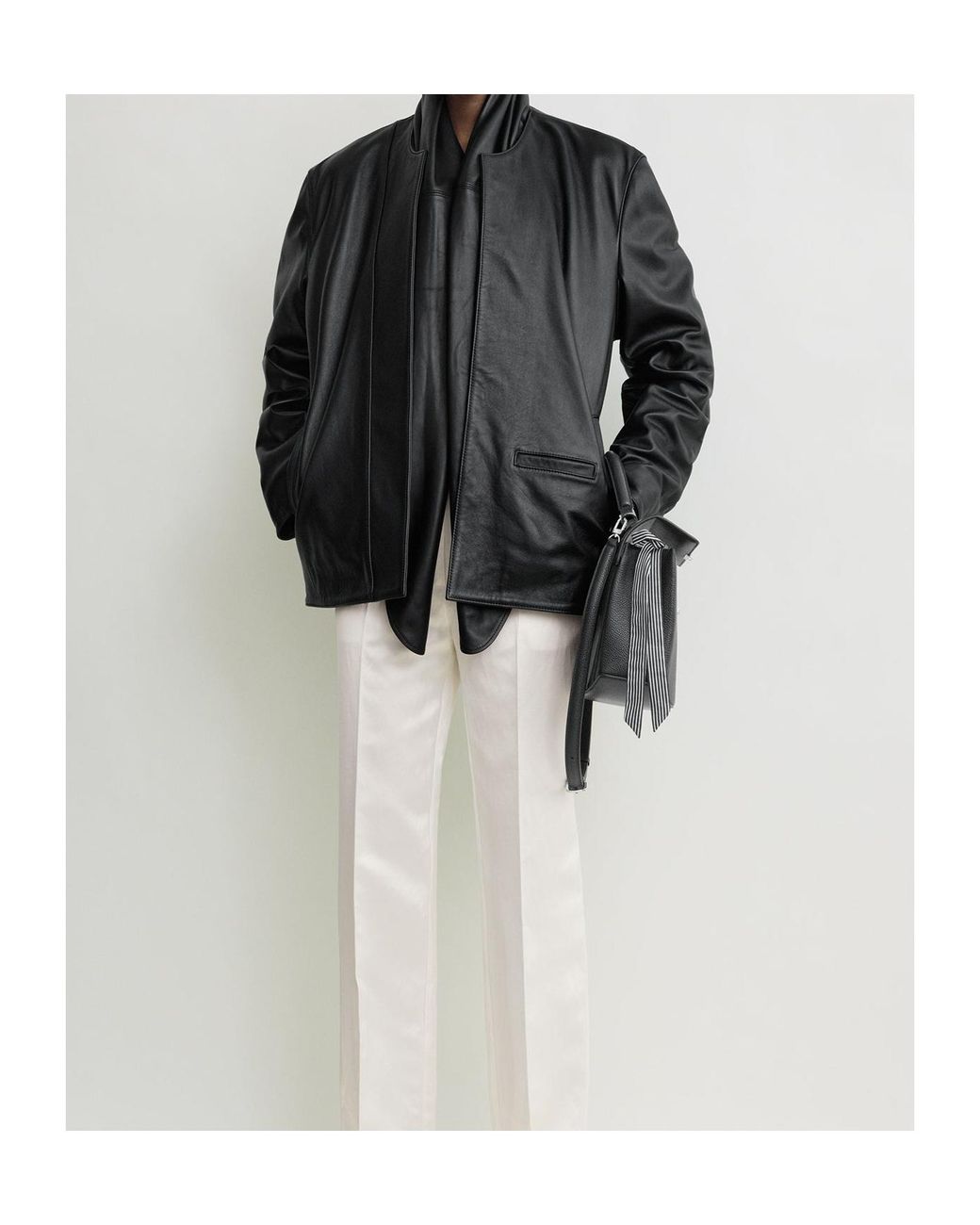 Totême  Black Totême Minimal Biker Jacket