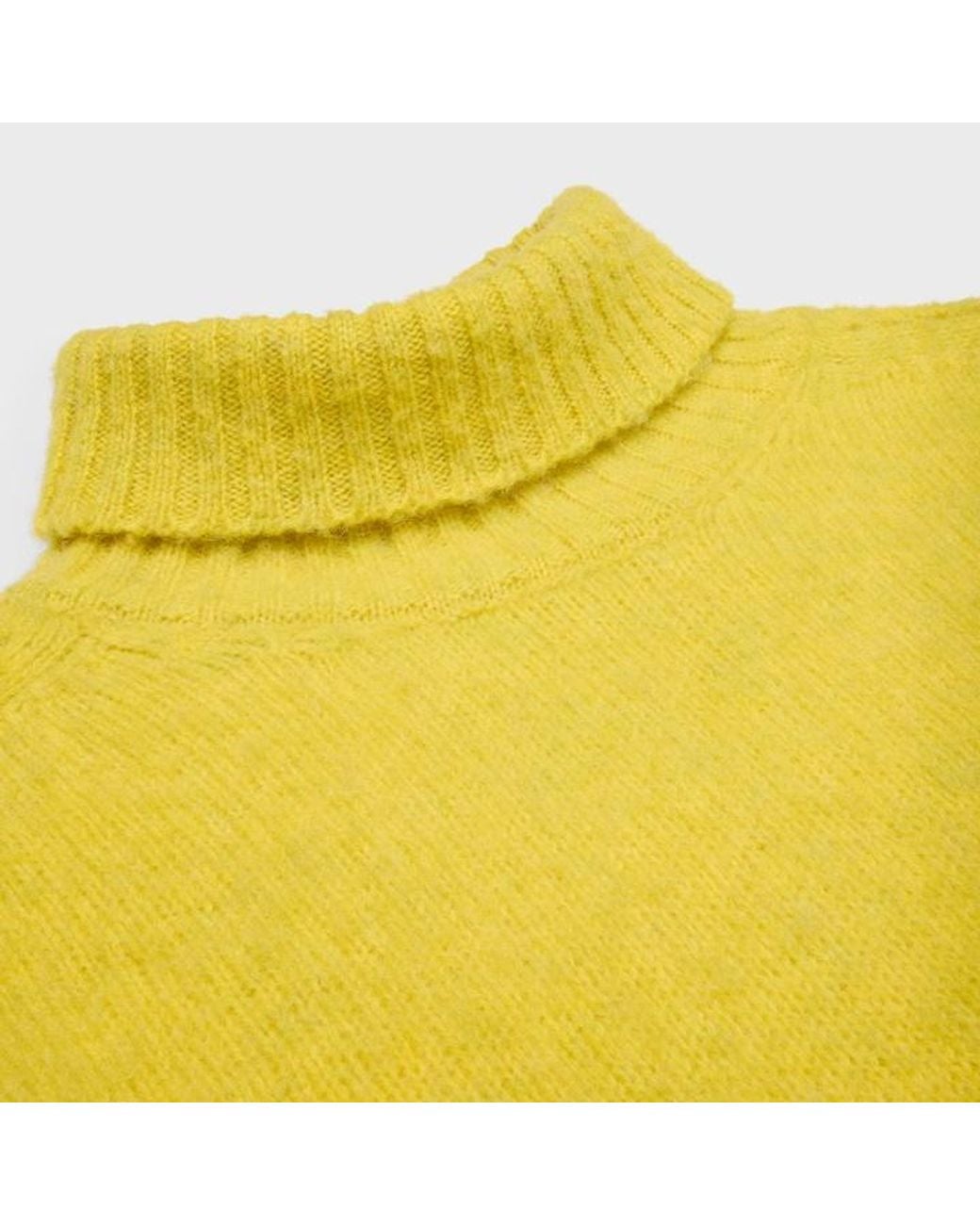 Céline Yellow Turtleneck Sweater