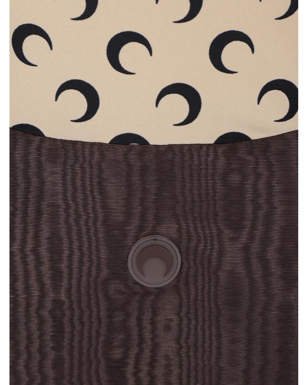 MARINE SERRE Brown Geometric Neck Mini Sleeveless Dress