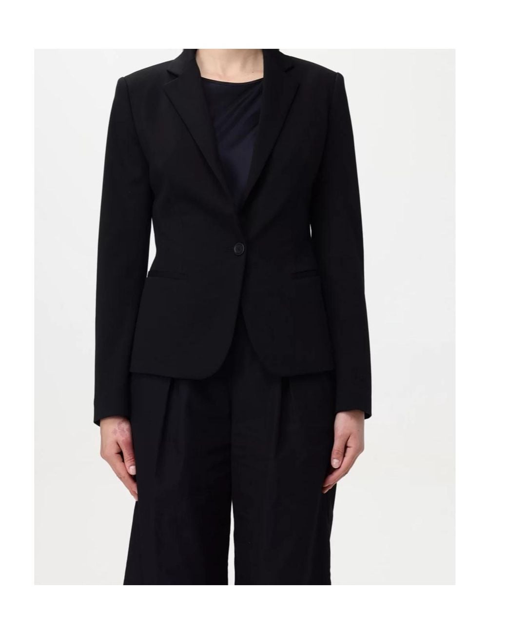 Dondup Black Single-Breasted Blazer