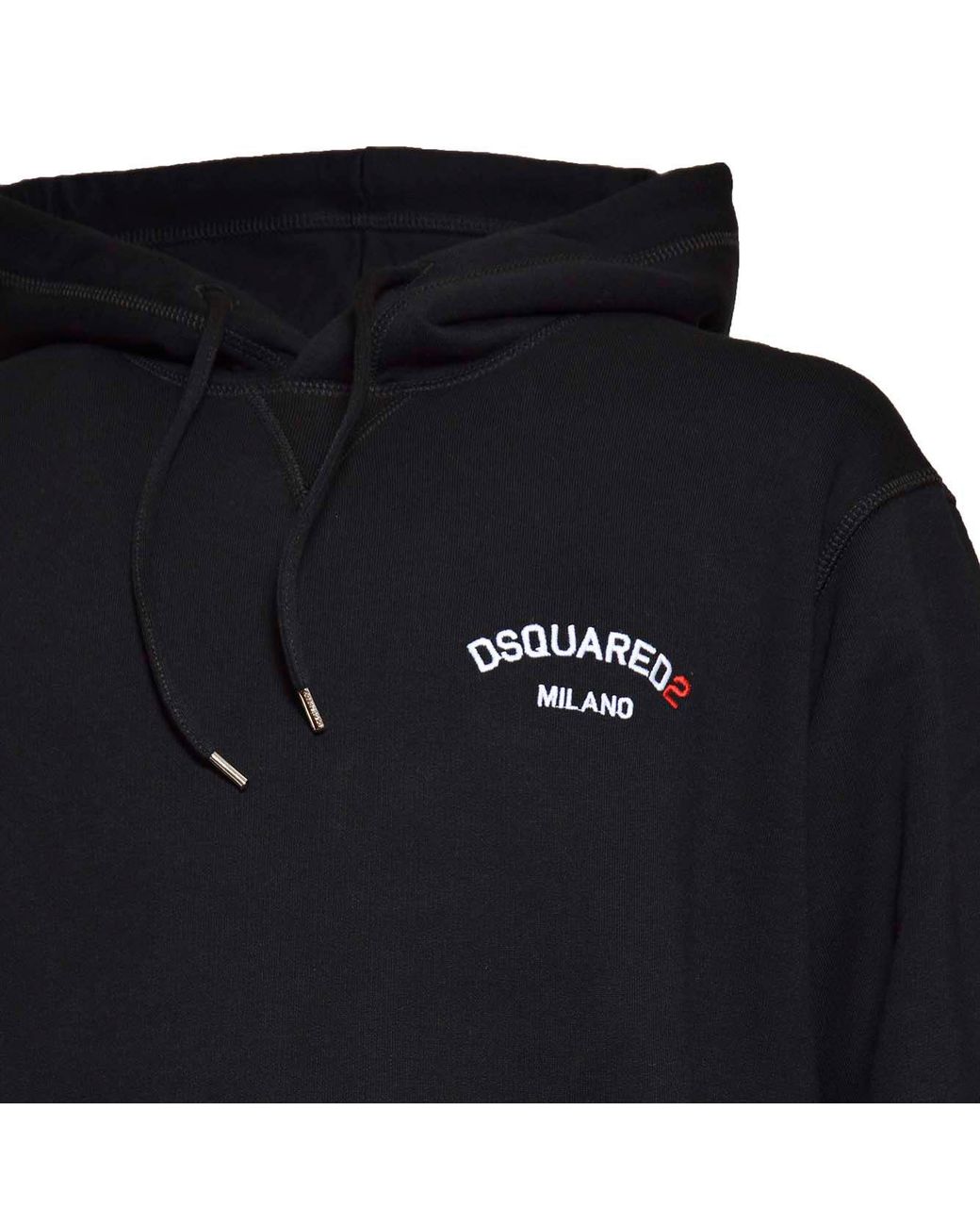 DSquared² Blue Logo Printed Drawstring Hoodie for men