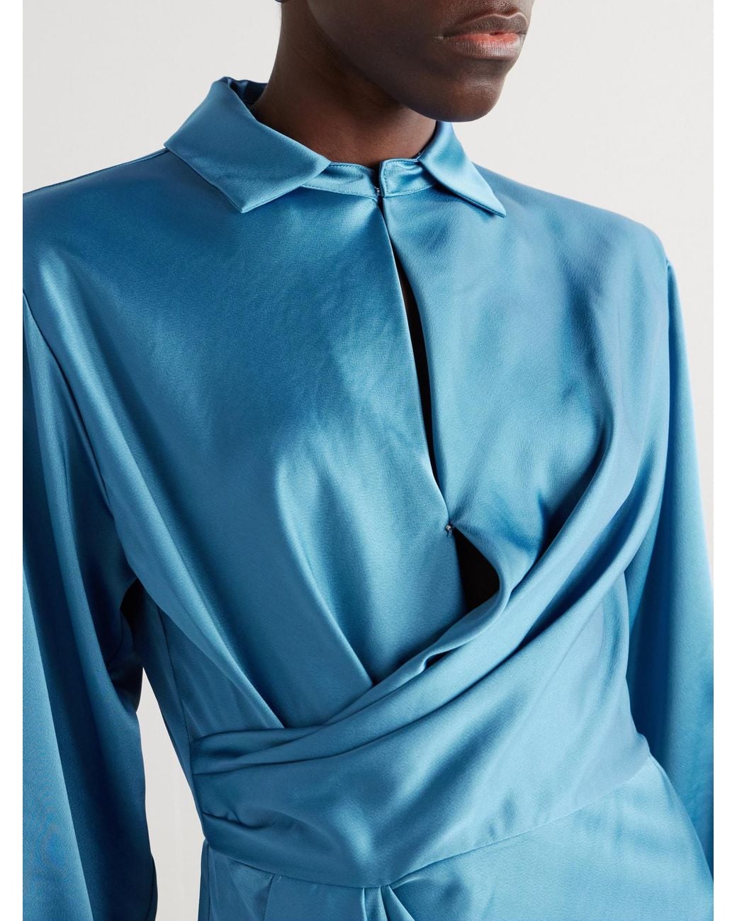 Jonathan Simkhai Blue Satin Dress