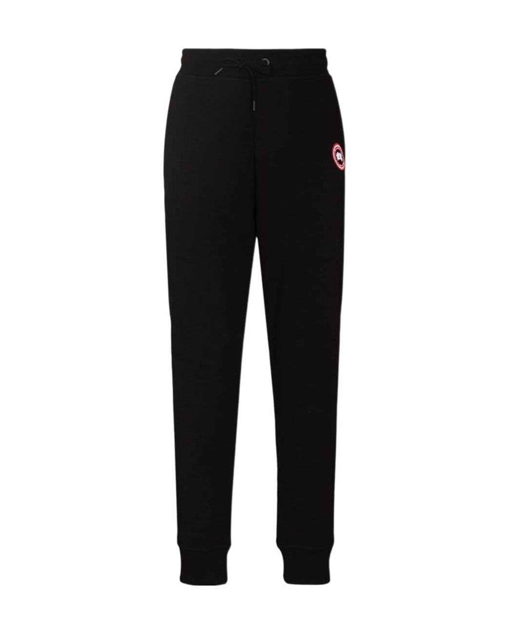 Canada Goose Black Logo Patch Drawstring Track Pants for men