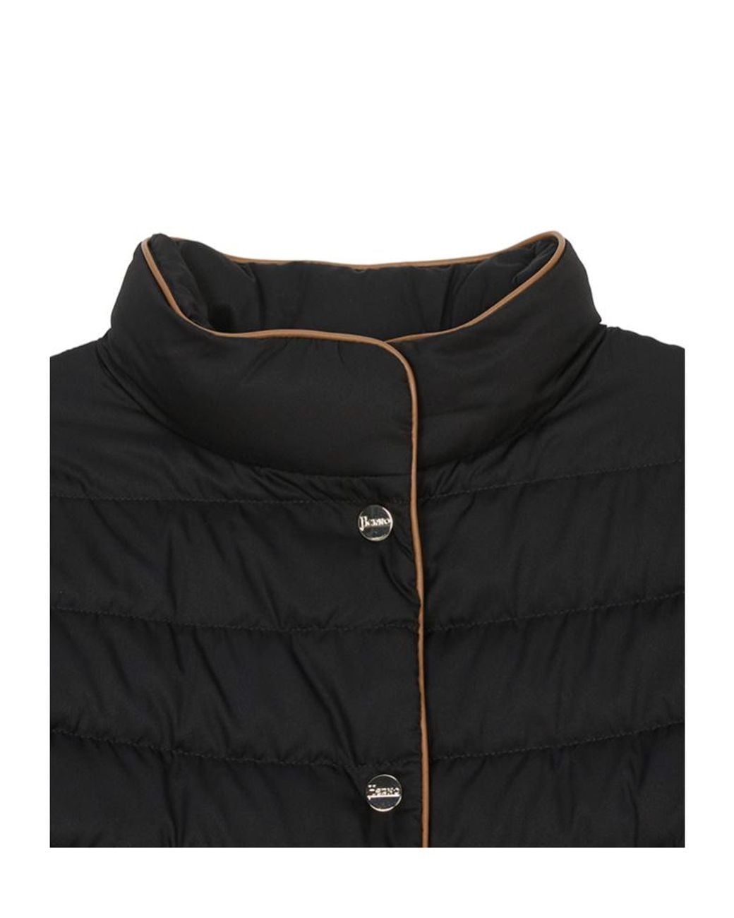Herno Black Long-Sleeved Down Jacket