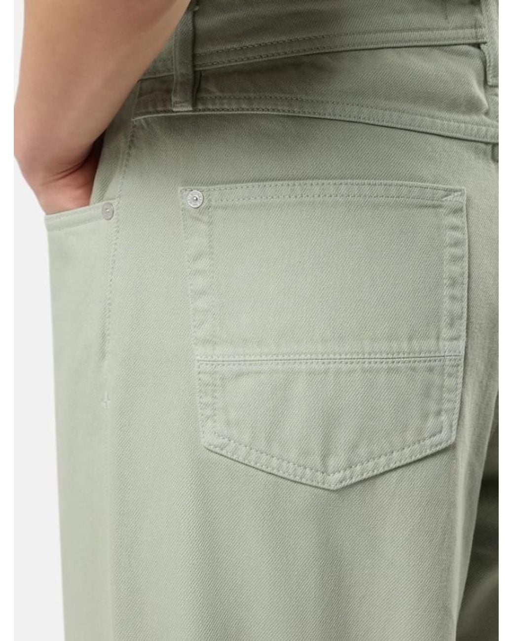 Stone Island Green Loose-Fit Five-Pocket Jeans for men