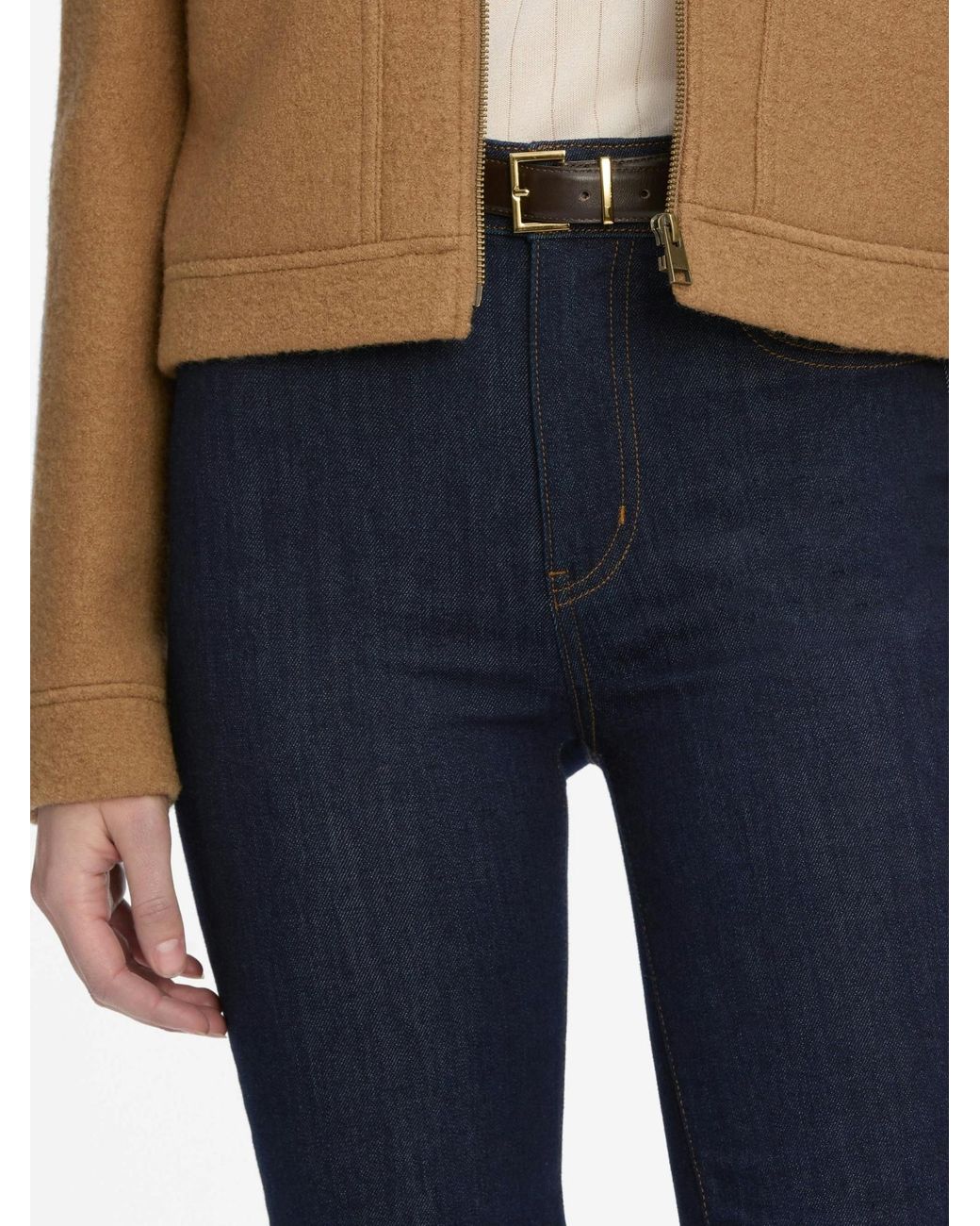 FRAME Blue Five-Pocket Design Jeans