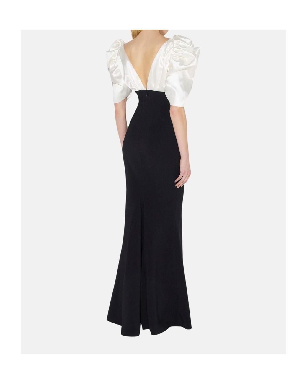 Elisabetta Franchi White Puff-Sleeve Dress