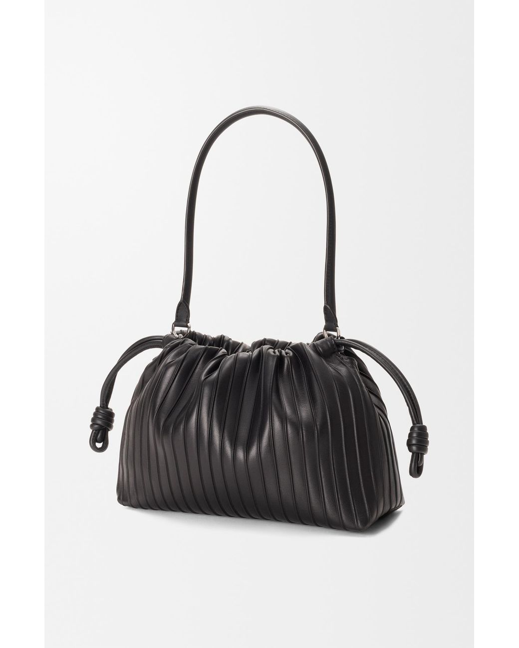 Loewe Black Medium Flamenco Pleats Purse