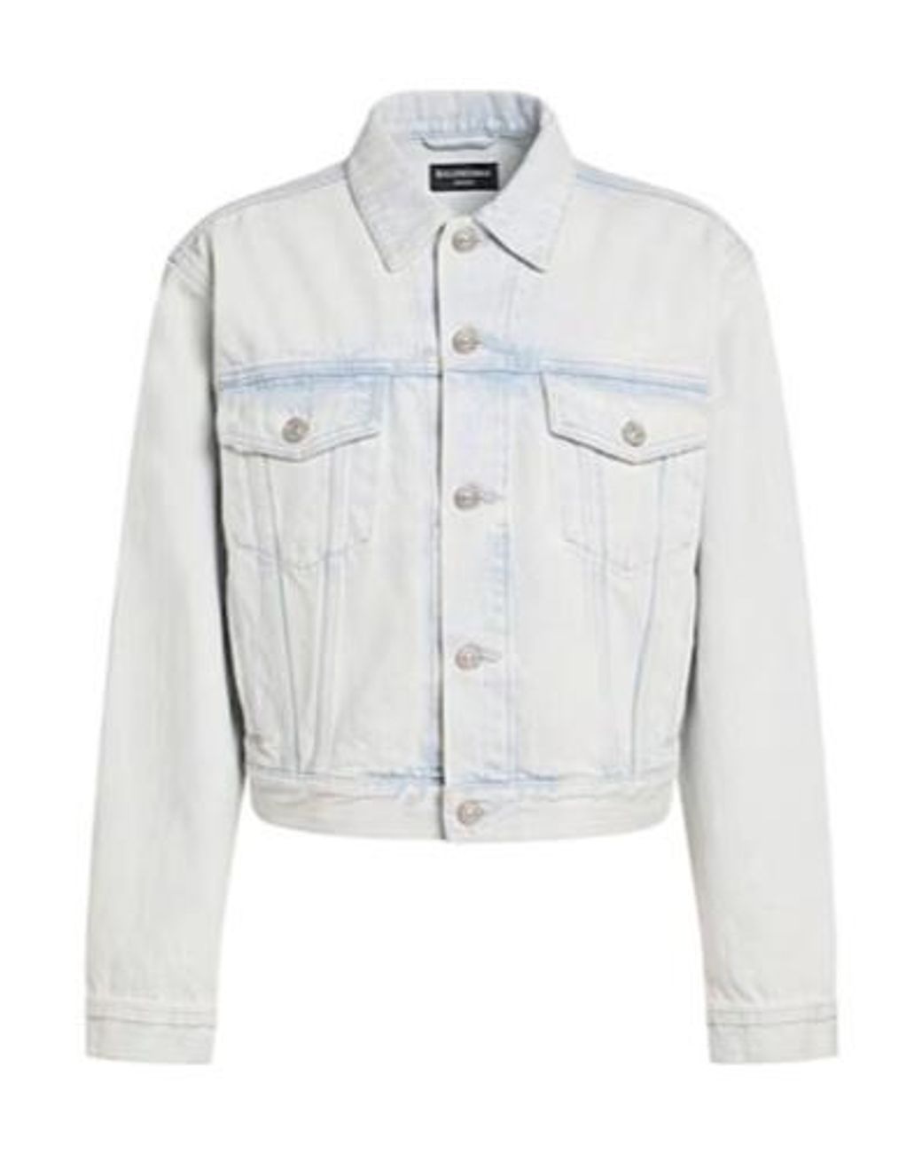 Balenciaga White Lightwash Denim Jacket